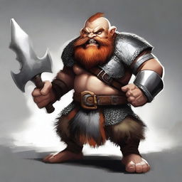 Generate an image of a furious dwarf, his face twisted in a rage