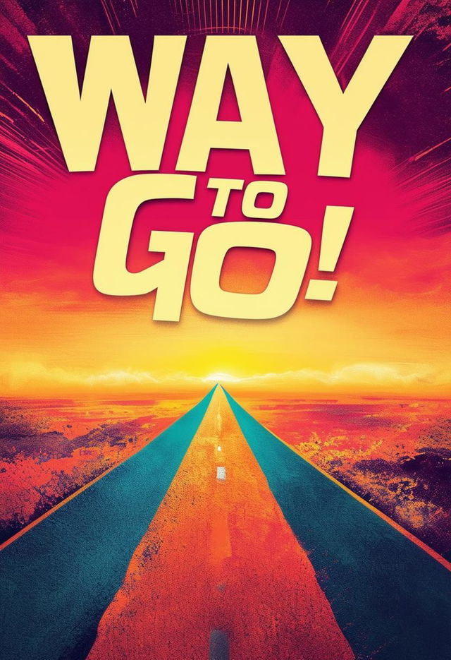 Design a book cover for the title 'Way To Go!', featuring an interesting background and clear, prominent title