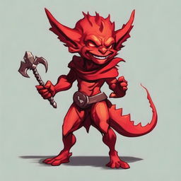 Generate a concept image of a red imp character from Dungeons and Dragons