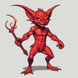 Generate a concept image of a red imp character from Dungeons and Dragons