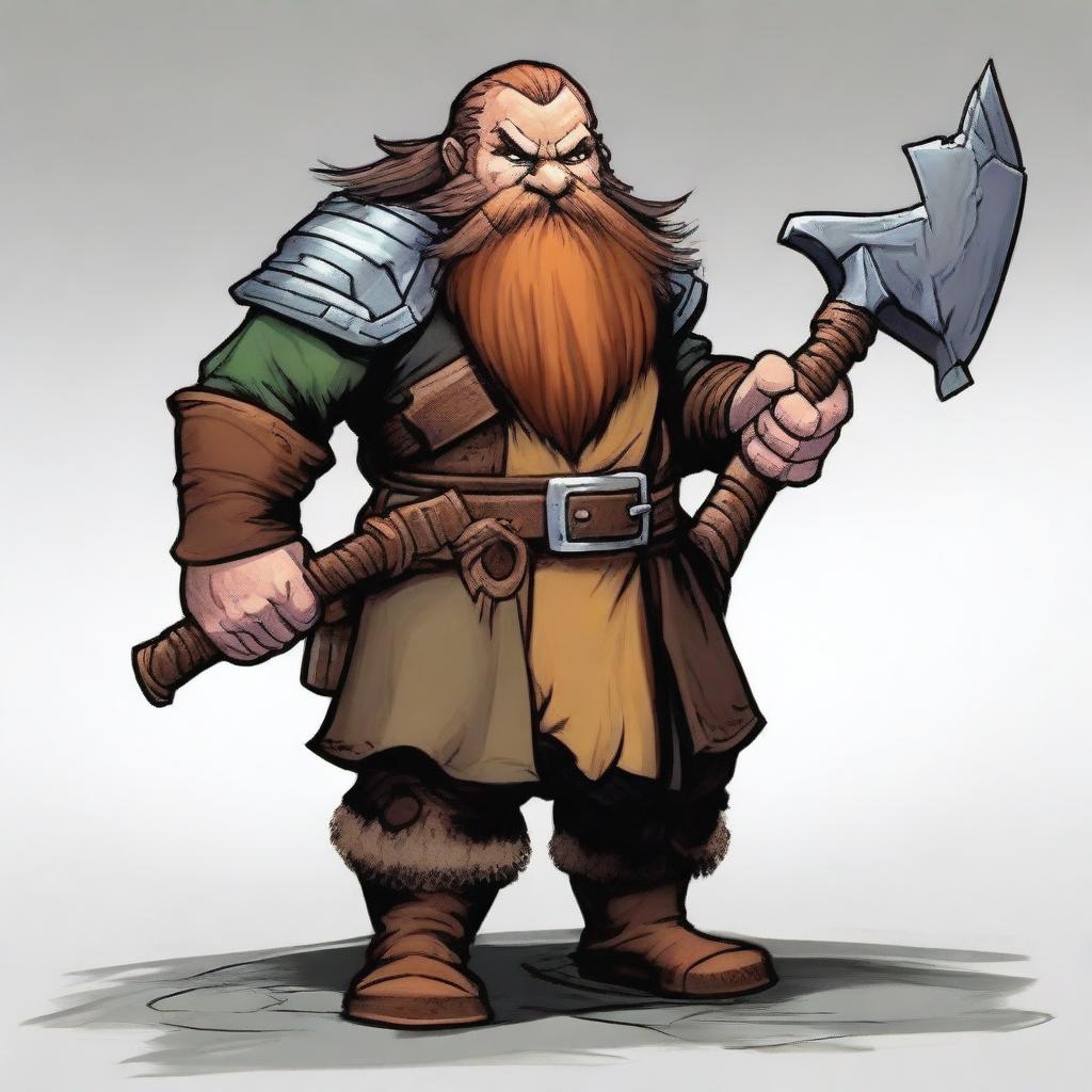 Generate a concept image of a dwarf character from Dungeons and Dragons