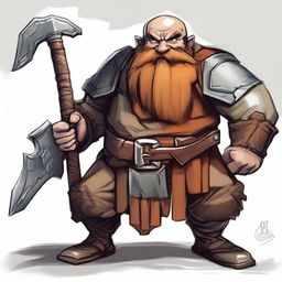 Generate a concept image of a dwarf character from Dungeons and Dragons