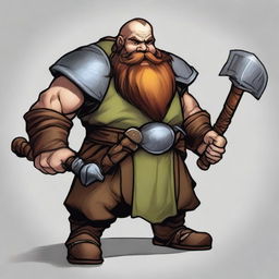 Generate a concept image of a dwarf character from Dungeons and Dragons