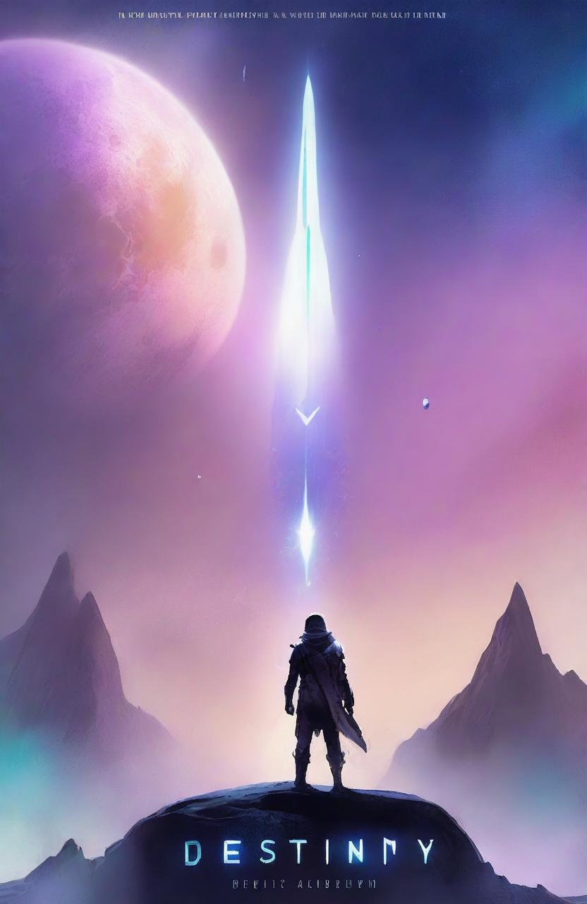 Design an epic book cover for a novel titled 'Destiny'