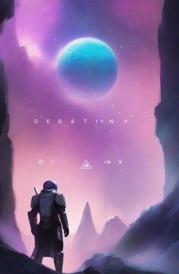 Design an epic book cover for a novel titled 'Destiny'