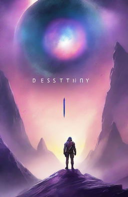 Design an epic book cover for a novel titled 'Destiny'