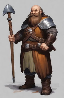 Generate an image of a dwarf character concept for Dungeons and Dragons