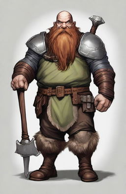 Generate an image of a dwarf character concept for Dungeons and Dragons