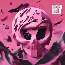 Create a cover for a new album by SKZ named 'Broken World', featuring Pink Viper