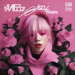 Create a cover for a new album by SKZ named 'Broken World', featuring Pink Viper