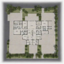 A detailed 2-story commercial building floor plan