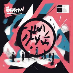 Design an easy to draw image for a new Stray Kids album titled 'Broken World'