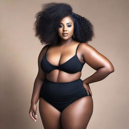 A slim, attractive black woman with a curvy figure