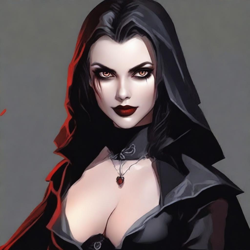 Generate an image of a sexy vampire rogue