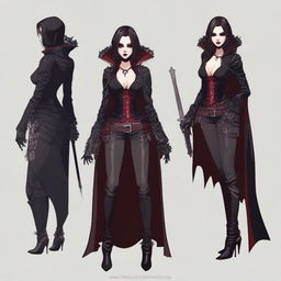 Generate an image of a sexy vampire rogue