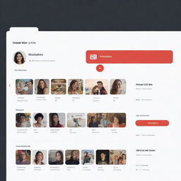 A detailed illustration of a YouTube interface showing an account with 5 million subscribers, with a vibrant profile picture and a populated video playlist.