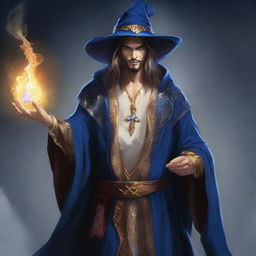 Create an image of a sorcerer who is attractive and appealing