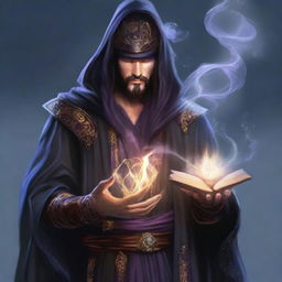 Create an image of a sorcerer who is attractive and appealing