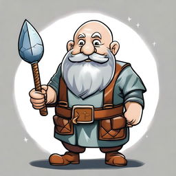 In the universe of Dungeons and Dragons, create an image of a 45-year-old gnome artificer