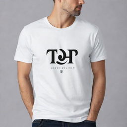 A creatively designed white t-shirt with subtle, stylish elements that enhance its simplicity, including elegant typography, abstract art, or minimalist graphics.