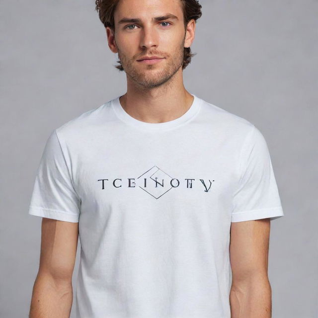 A creatively designed white t-shirt with subtle, stylish elements that enhance its simplicity, including elegant typography, abstract art, or minimalist graphics.