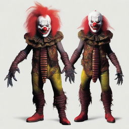 Create an image of a clown fused with the Predator from the iconic Predator franchise