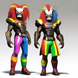 Generate an image of the Predator from Alien vs Predator wearing a clown costume