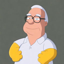 Generate a hyperrealistic image of the character Herbert from Family Guy