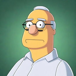 Generate a hyperrealistic image of the character Herbert from Family Guy