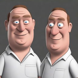 Generate a hyperrealistic image of John Herbert from Family Guy, also known as Herbert the Pervert, maintaining his characteristic features but rendered with an intense level of detail and realism