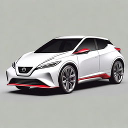 Generate an image of a human personification of a Nissan car