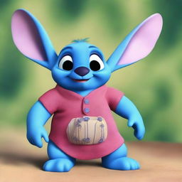 Generate an image of Danny Devito as the character Stitch from Disney's Lilo & Stitch