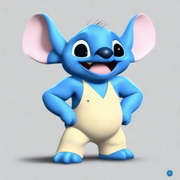 Generate an image of Danny Devito as the character Stitch from Disney's Lilo & Stitch