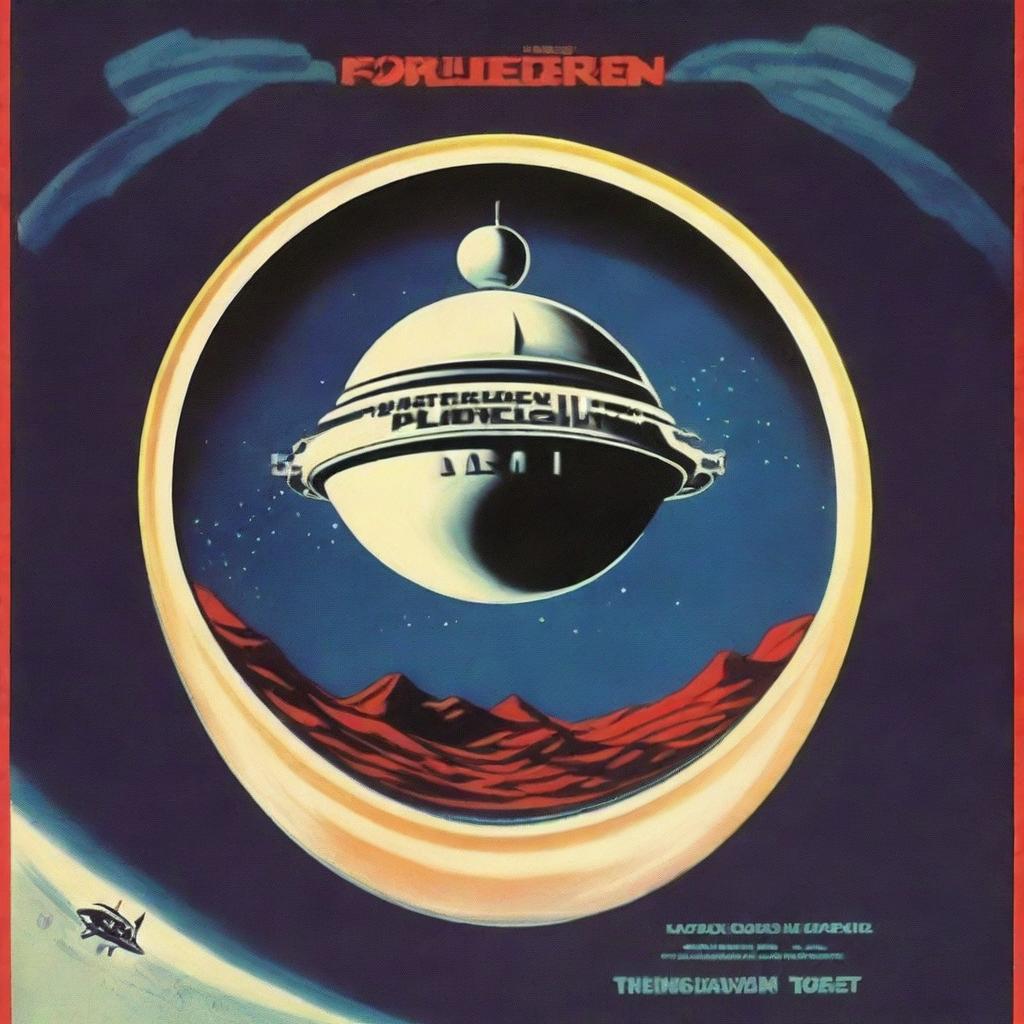 A Super Panavision 70 style poster for the film Forbidden Planet