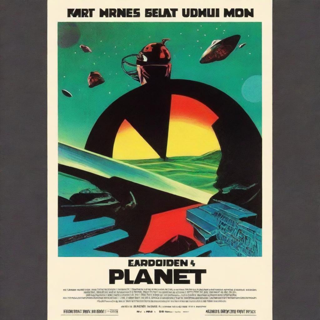 A Super Panavision 70 style poster for the film Forbidden Planet