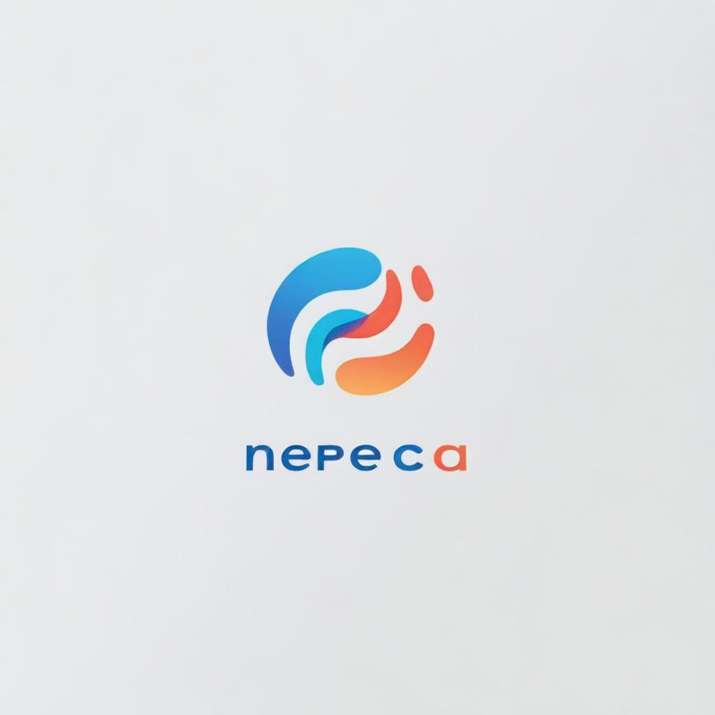 Create a logo for an online shop called 'Nepca'. The logo should be modern, sleek, and represent the digital marketplace.