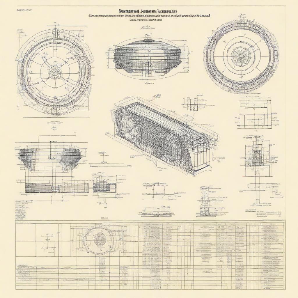 Create an image of a detailed technical drawing