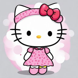 Create an image of the popular character Hello Kitty in her classic cute and charming style.