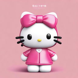 Take the provided photo and render it in the style of Hello Kitty, maintaining the user's likeness but adopting the cute and simplistic style of the popular character