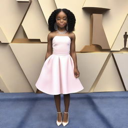 Generate an image of Marsai Martin, a 19-year-old actress, in a tasteful and elegant outfit that is not explicit or offensive