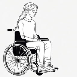 Generate an image of a heartbroken light-skinned girl in a wheelchair