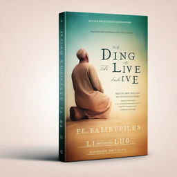 Design an inspiring Christian book cover for a book called 'Dying to Live: Embracing faith over the flesh' written by Ludo Lorato Lephalo