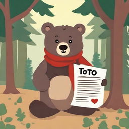 Create an image of a missing bear named Toto