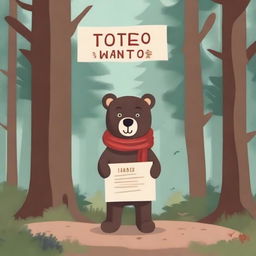 Create an image of a missing bear named Toto