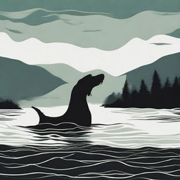 Generate an image for a film poster titled 'LOCH NESS TERROR'