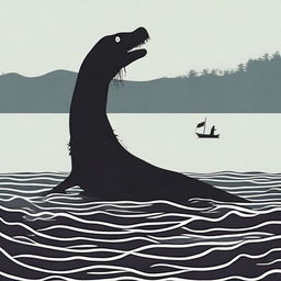 Generate an image for a film poster titled 'LOCH NESS TERROR'