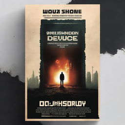 Create a film poster for a thriller movie titled 'Doomsday Device'