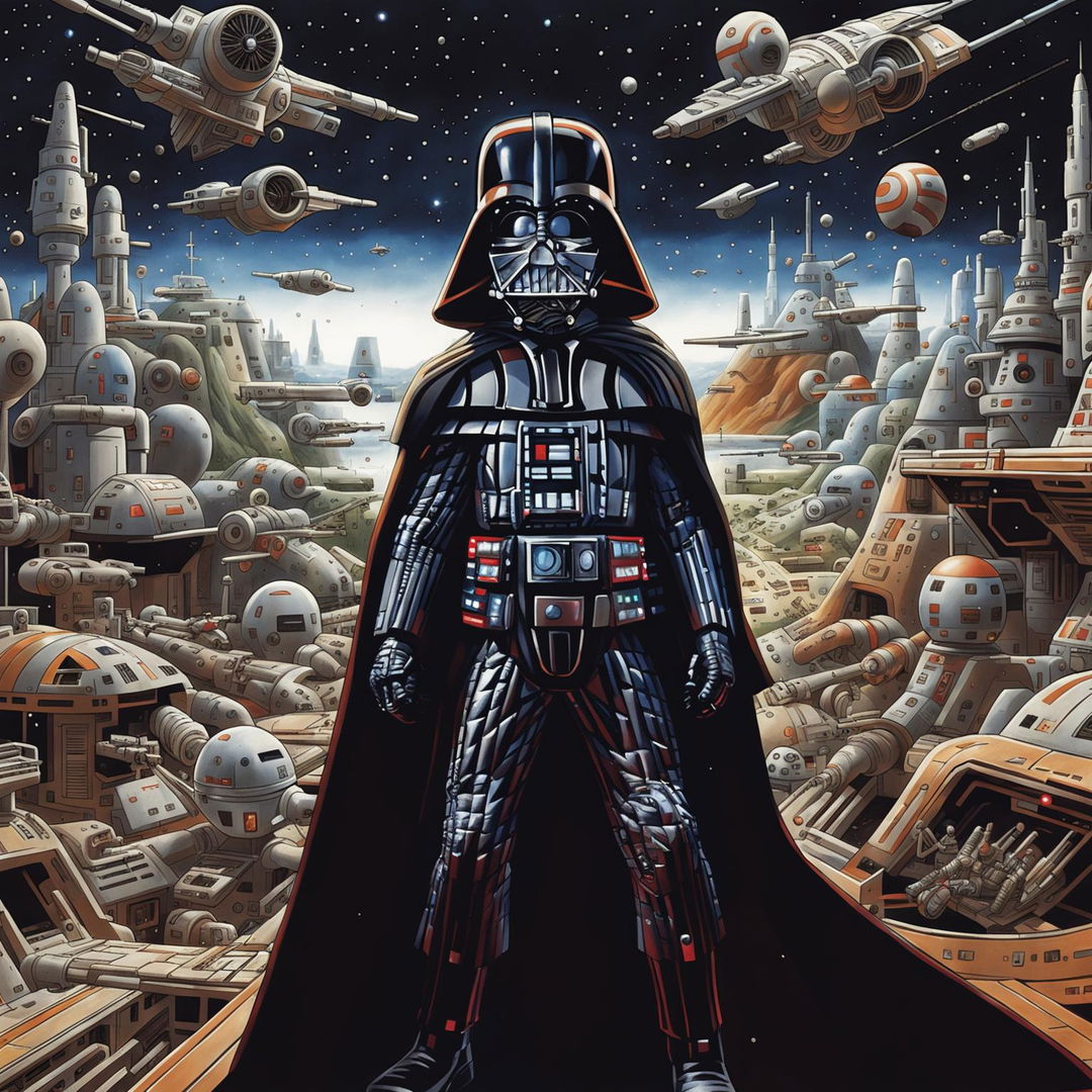 This is a request for an image of Star Wars animation in the style of Katsuhiro Otomo