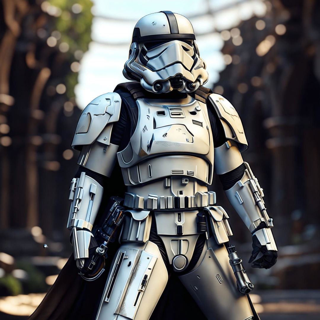 Concept art of a fantasy version of a Star Wars Storm Trooper