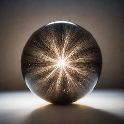 A mysterious object with abstract design elements, glistening under soft light